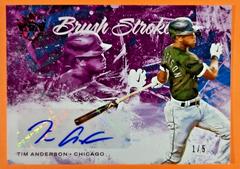 Tim Anderson [Red] #BS-TA Baseball Cards 2022 Panini Diamond Kings Brush Strokes Autograph Prices