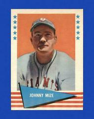 Johnny Mize #63 Baseball Cards 1961 Fleer Prices