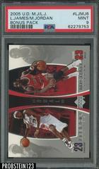 LeBron James, Michael Jordan #LJMJ10 Basketball Cards 2005 Upper Deck MJ, LJ Bonus Pack Prices