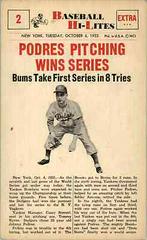 Podres Pitching Baseball Cards 1960 NU Card Baseball Hi Lites Prices