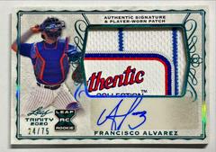 Francisco Alvarez [Platinum] #PA-FA1 Baseball Cards 2020 Leaf Trinity Patch Autographs Prices
