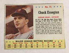 Chuck Essegian [Hand Cut] #71 Baseball Cards 1963 Post Cereal Prices