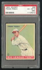 Frank Frisch Baseball Cards 1933 Goudey Prices