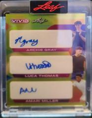 Archie Gray , Luca Thomas , Amari Miller [Gray] #TA-9 Soccer Cards 2022 Leaf Vivid Triple Autographs Prices