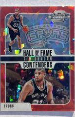 Tim Duncan [Red Cracked Ice] #18 Basketball Cards 2018 Panini Contenders Optic Hall of Fame Contenders Prices