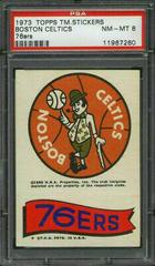 Boston Celtics 76ers Basketball Cards 1973 Topps Team Stickers Prices
