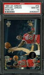 Michael Jordan #72 Basketball Cards 1994 Upper Deck MJ Rare Air Prices