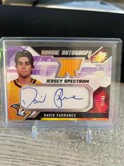 David Farrance [Spectrum] #DF Hockey Cards 2021 SPx Rookie Auto Jersey Prices
