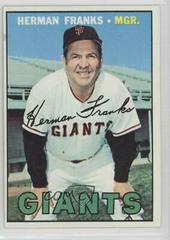 Herman Franks Baseball Cards 1967 Topps Prices