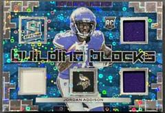 Jordan Addison [Blue Neon] #14 Football Cards 2023 Panini Spectra Building Blocks Prices