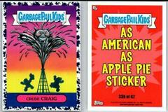 Crude CRAIG [Black] Garbage Pail Kids American As Apple Pie Prices