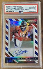 Courtland Sutton [Red White Blue] #15 Football Cards 2018 Panini Prizm Rookie Autographs Prices