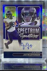 Justin Jefferson [Blue] #SPEC-JJ Football Cards 2022 Panini Absolute Spectrum Signatures Prices