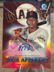 Marco Luciano [Autograph Red] #HA-16 Baseball Cards 2022 Bowman Draft Heir Apparent Prices