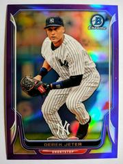 Derek Jeter [Purple Refractor] #89 Baseball Cards 2014 Bowman Chrome Prices