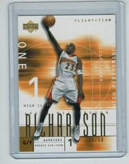Jason Richardson [Gold] #139 Basketball Cards 2001 Upper Deck Flight Team Prices