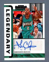 Greg Anthony Basketball Cards 2022 Panini Contenders Legendary Autographs Prices