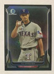 YU Darvish [Black Static Refractor] Baseball Cards 2014 Bowman Chrome Prices