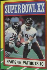 Super Bowl XX Football Cards 1986 Topps Prices
