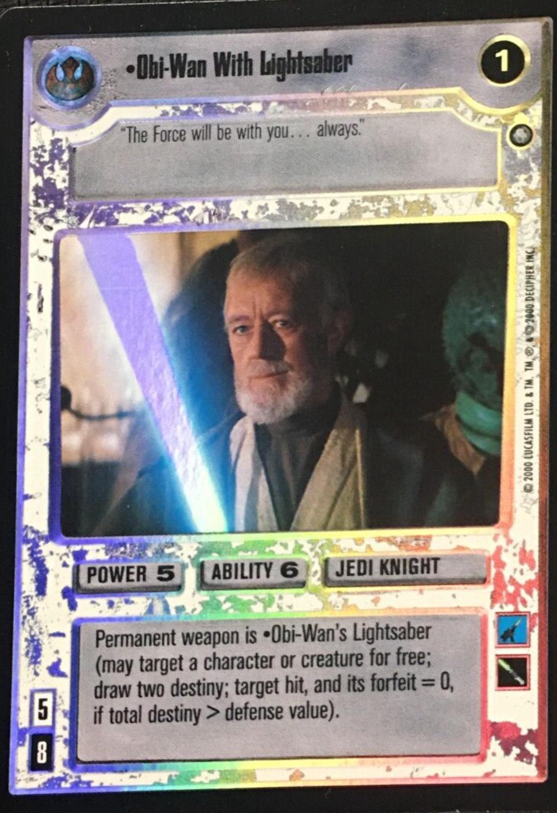 Obi-Wan With Lightsaber [Foil] Star Wars CCG Reflections II