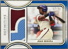 Jean Segura [Blue] #DJR-JSE Baseball Cards 2022 Topps Definitive Jumbo Relic Collection Prices