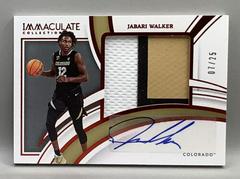 Jabari Walker [Patch Autograph Red] Basketball Cards 2022 Panini Immaculate Collection Collegiate Prices