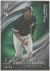 Eloy Jimenez [Green] #PP-3 Baseball Cards 2019 Bowman Platinum Presence Prices