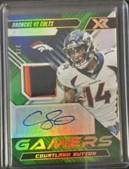 Courtland Sutton [Green] #GA-CS Football Cards 2022 Panini XR Gamers Autographs Prices