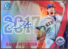 David Peterson [Red Refractor] Baseball Cards 2017 Bowman Draft Class of Autographs Prices