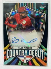 Eloy Jimenez [Black Difractor] Baseball Cards 2023 Topps World Classic Country Debut Autographs Prices