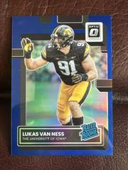 Lukas Van Ness [Blue] #9 Football Cards 2023 Panini Chronicles Draft Picks Donruss Optic Rated Rookie Prices