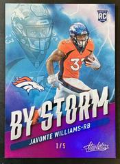 Javonte Williams [Purple] #BST-15 Football Cards 2021 Panini Absolute By Storm Prices