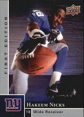 Hakeem Nicks #196 Football Cards 2009 Upper Deck First Edition Prices
