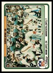 Super Bowl VIII [Miami vs. Minnesota] Football Cards 1982 Fleer Team Action Prices