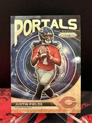 Justin Fields [Prizms Gold Vinyl] #PO-7 Football Cards 2023 Panini Prizm Portals Prices