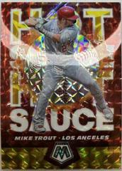 Mike Trout [Reactive Yellow] Baseball Cards 2021 Panini Mosaic Hot Sauce Prices