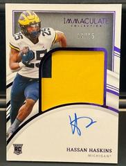 Hassan Haskins [Patch Autograph Purple] #100 Football Cards 2022 Panini Immaculate Collegiate Prices