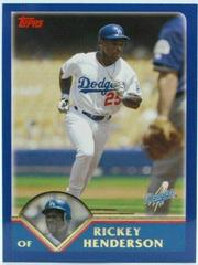 Rickey Henderson #T73 Baseball Cards 2003 Topps Traded Prices