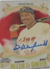 Dave Winfield [Red Refractor] #AGA-DW Baseball Cards 2021 Topps Allen & Ginter Chrome Autographs Prices