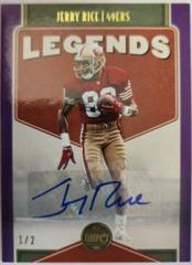 Jerry Rice [Violet Autograph] Football Cards 2022 Panini Legacy Prices