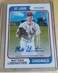 Matthew Liberatore #ROA-MLE Baseball Cards 2023 Topps Heritage Real One Autographs Prices