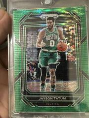 Jayson Tatum [Green Pulsar] #17 Basketball Cards 2022 Panini Prizm Prices