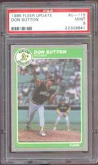 Don Sutton #U-115 Baseball Cards 1985 Fleer Update Prices
