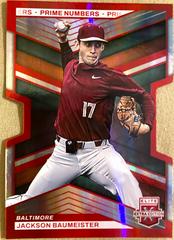 Jackson Baumeister [Prime Numbers B Die-Cut] #129 Baseball Cards 2023 Panini Elite Extra Edition Prices