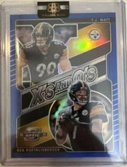 Ben Roethlisberger, T. J. Watt [Blue] Football Cards 2021 Panini Contenders Optic Xs and Os Prices
