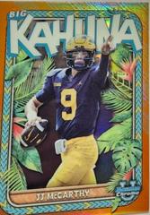 JJ McCarthy [Orange] #TBK-3 Football Cards 2023 Bowman Chrome University The Big Kahuna Prices