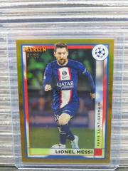 Lionel Messi [Gold] #104 Soccer Cards 2022 Topps Merlin Chrome UEFA Club Competitions Prices
