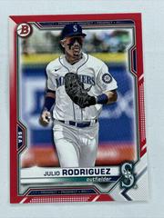 Julio Rodriguez [Red] #BD-145 Baseball Cards 2021 Bowman Draft Prices