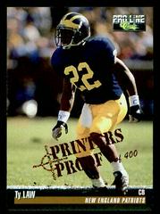 Ty Law [Printer's Proofs] Football Cards 1995 Pro Line Prices