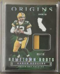 Aaron Rodgers [Green] #HR-ARO Football Cards 2022 Panini Origins Hometown Roots Prices